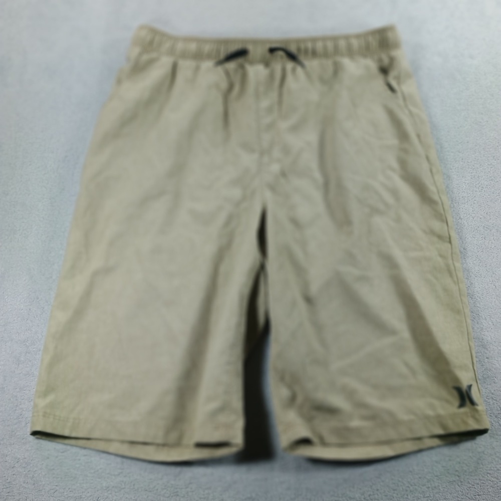 Hurley Boys XL Hybrid Walk Shorts Khaki Tan Quick Dry Elastic Waist
